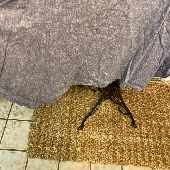 Jones & Co Linen Chambray Asymmetrical Longline Tunic Top 1X - Picture 4 of 6